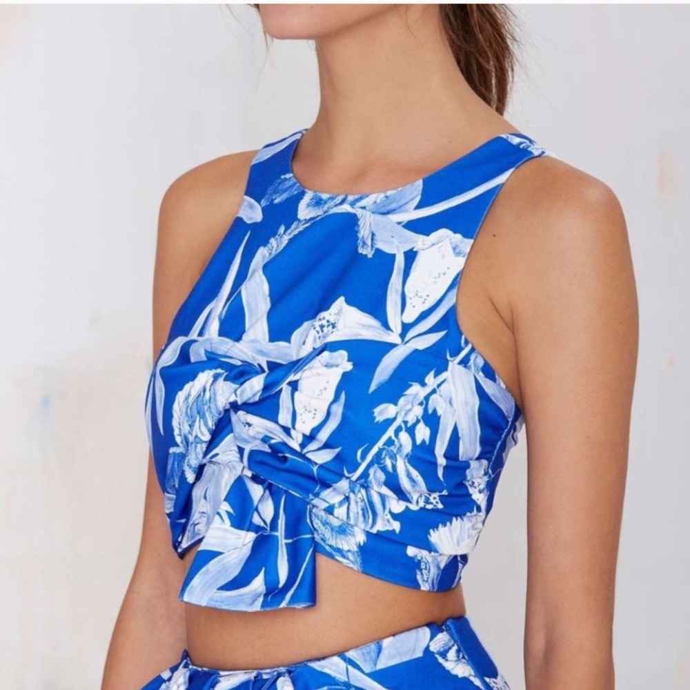 Nasty Gal Stylestalker Blue Jasmine Crop Top